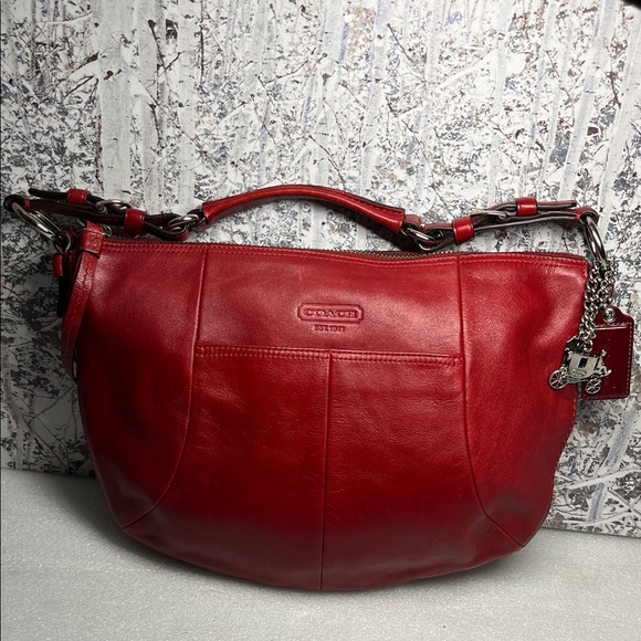 Coach 12683 Vintage Red Hobo Purse